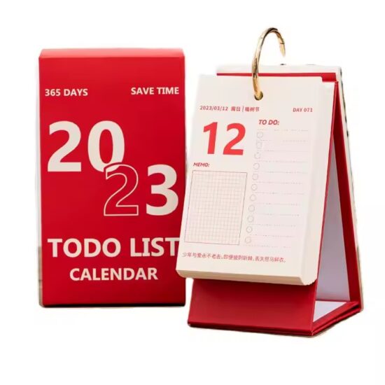 Daily To-Do List Desk Calendar for Office Planning