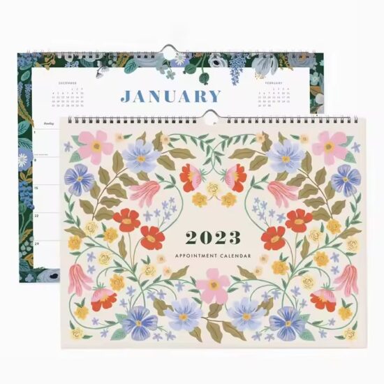 Custom business gift calendar with notepad for corporate offices