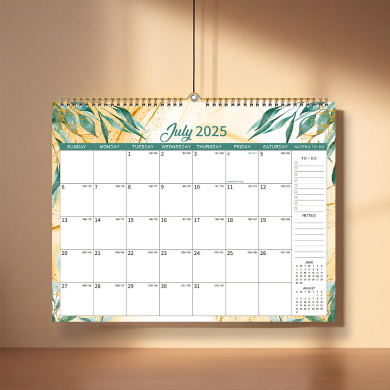 Custom business gift calendar with notepad for corporate offices