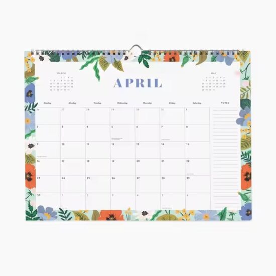 Full-color printed promotional wall calendar poster for businesses