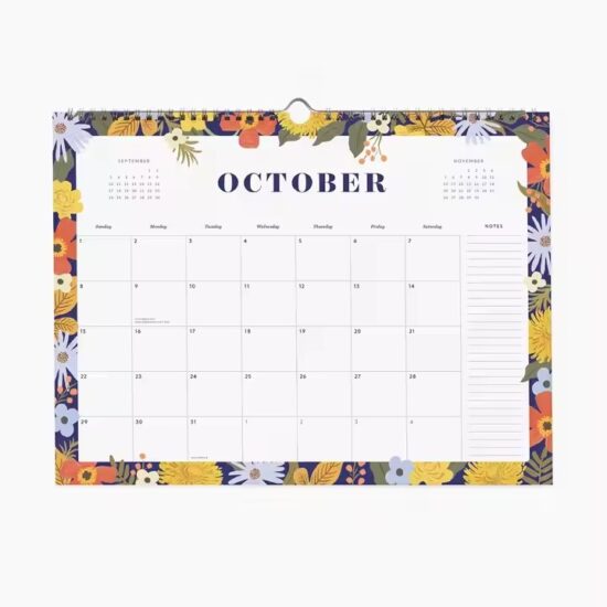 Full-color printed promotional wall calendar poster for businesses