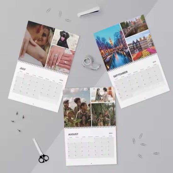 Custom printed professional paper wall calendar