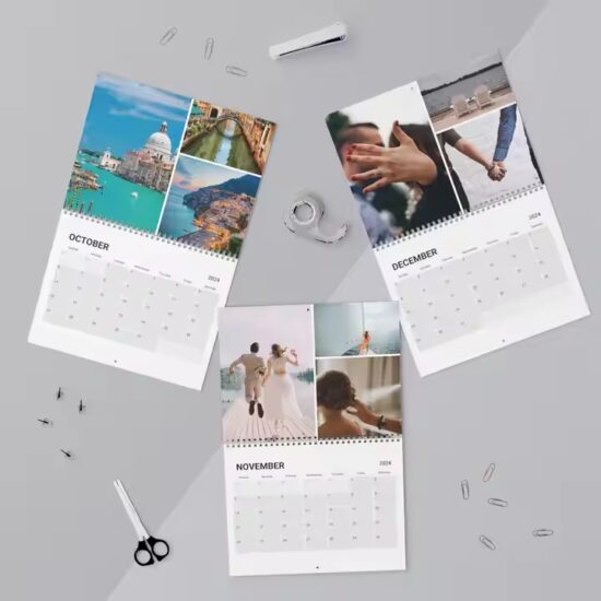 Custom printed professional paper wall calendar