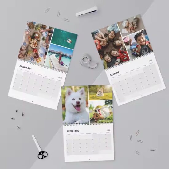 Custom printed professional paper wall calendar