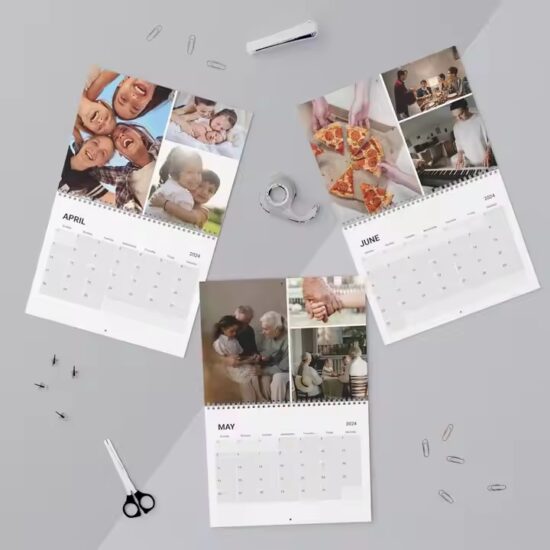 Custom printed professional paper wall calendar
