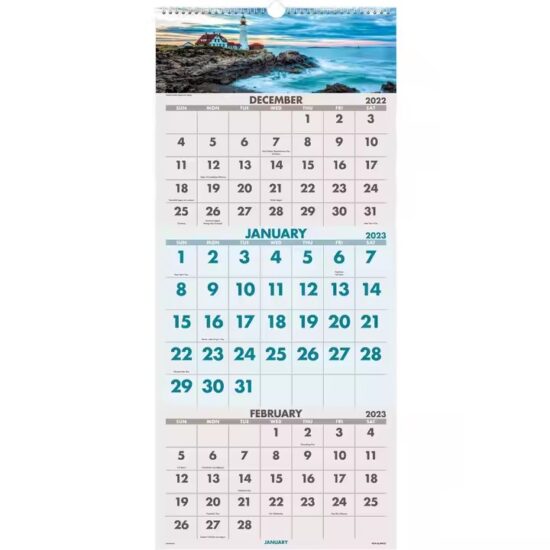 Custom printed professional paper wall calendar