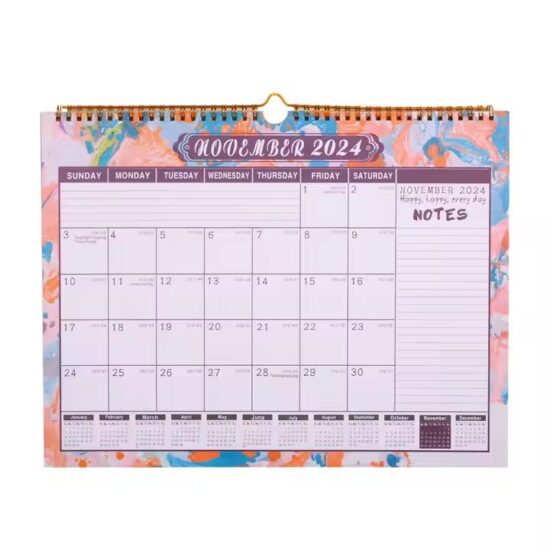 Custom corporate full-color wall calendar design