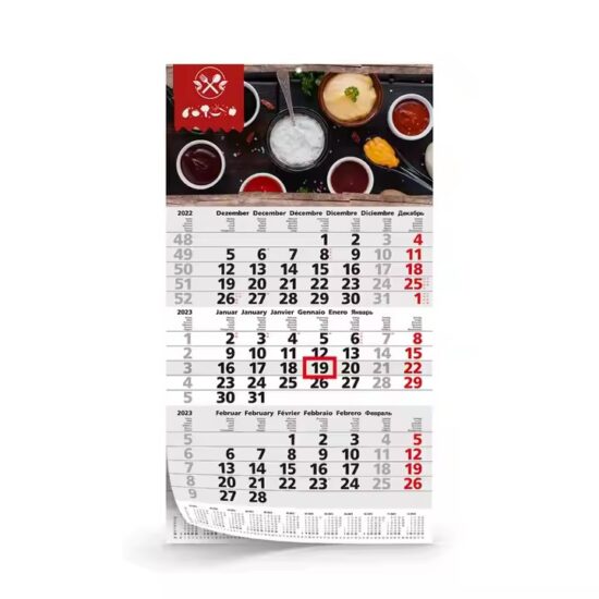 Custom corporate full-color wall calendar design
