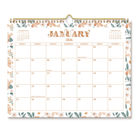 Stylish decorative wall hanging office calendar with modern design

