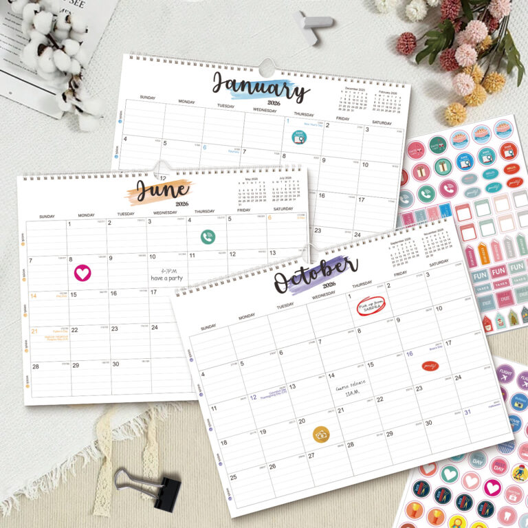 Stylish decorative wall hanging office calendar with modern design
