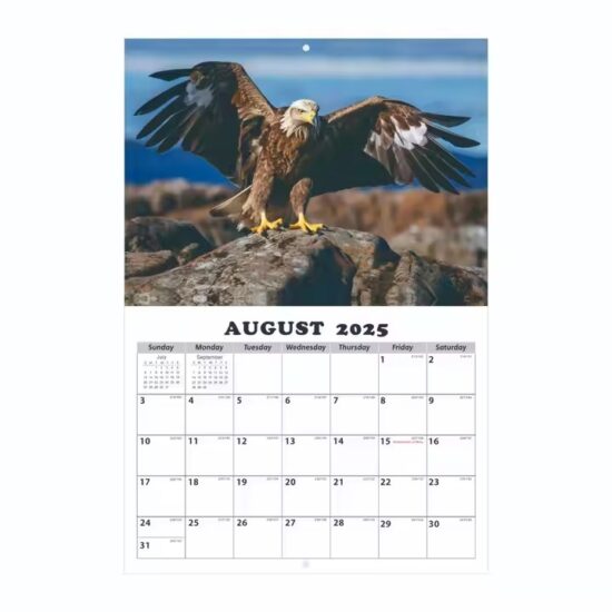 Custom business gift poster calendar for office with logo and monthly layout