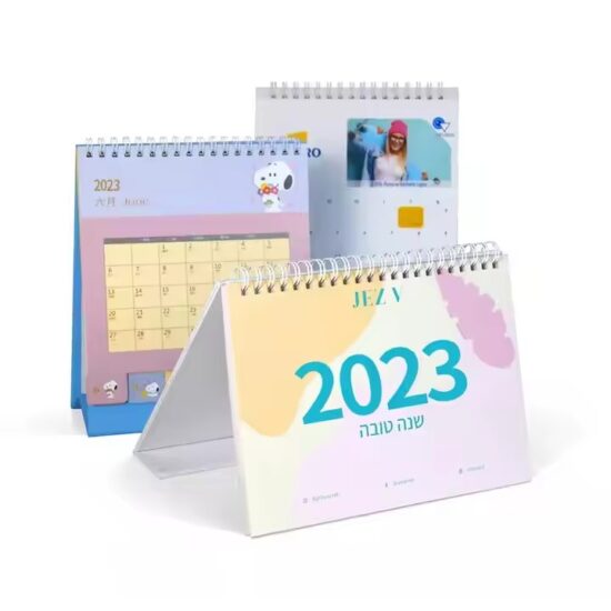 Premium texture desk calendar with elegant design

