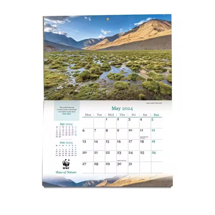 Custom advertising wall calendar with business branding and monthly layout