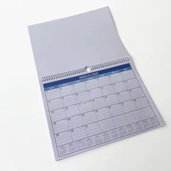 Offset printed wall calendar with customized design for corporate use