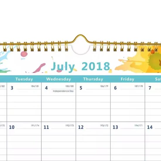 Custom large planner wall calendar for office and home organization