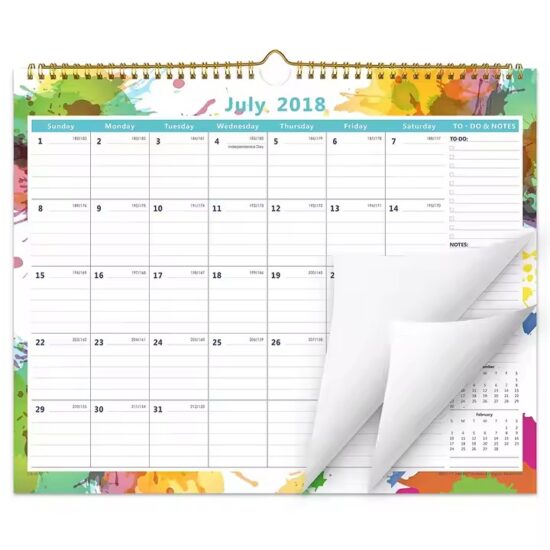 Custom large planner wall calendar for office and home organization