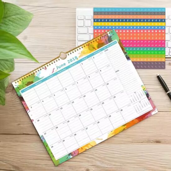 Custom large planner wall calendar for office and home organization