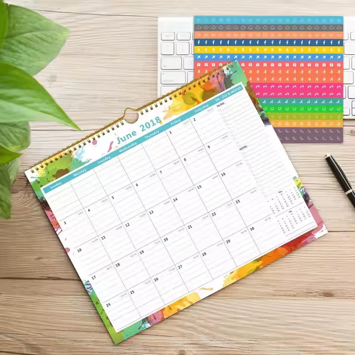 Custom large planner wall calendar for office and home organization