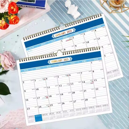 Custom large planner wall calendar for office and home organization