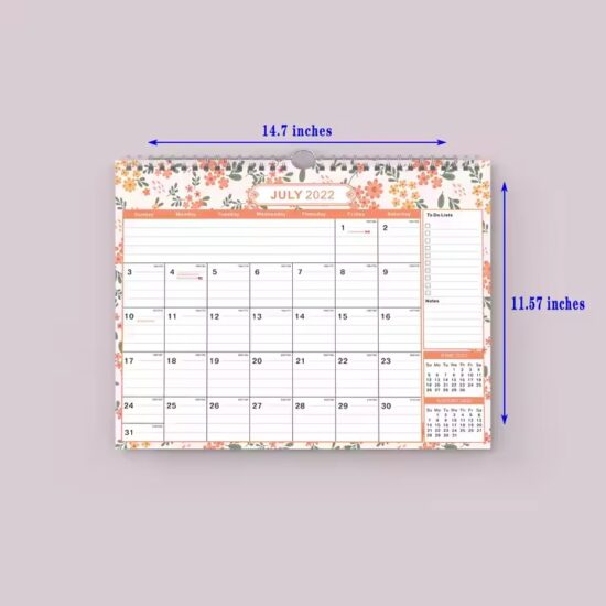 Custom New Year wall calendar for office planning and business branding