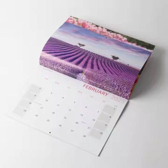 Custom New Year wall calendar for office planning and business branding