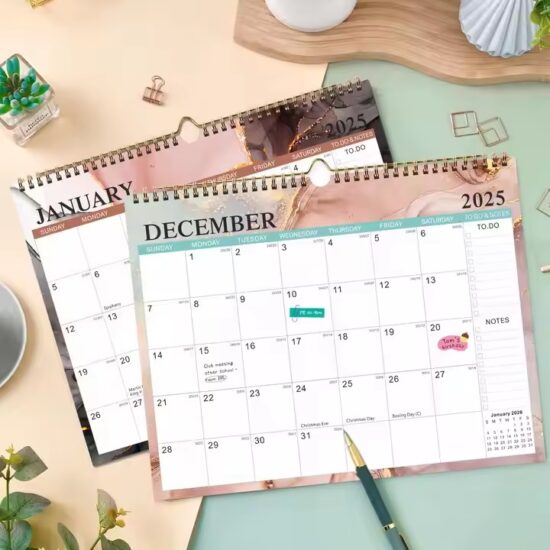 Custom business office planner calendar with monthly layout