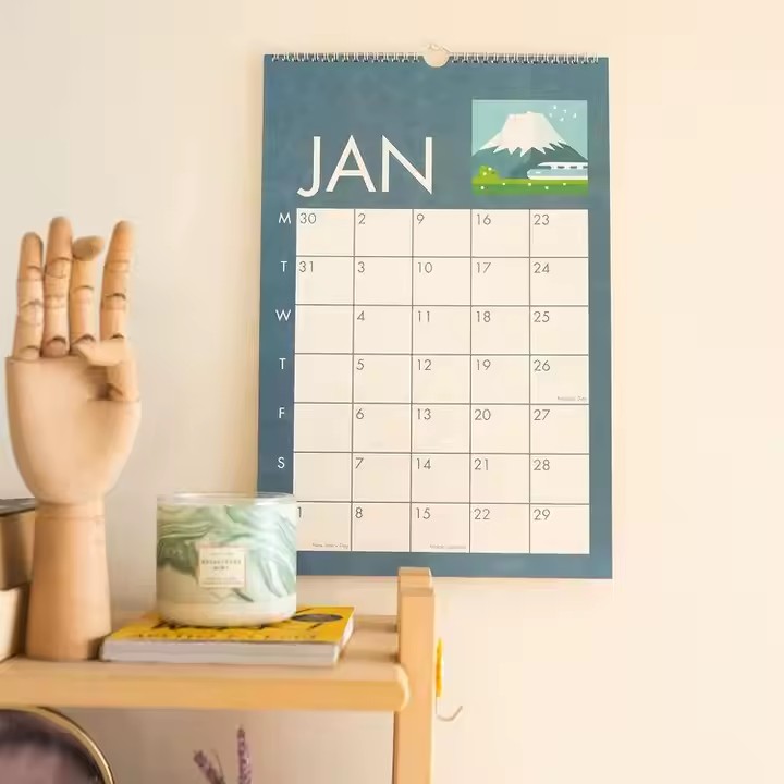 Custom business office planner calendar with monthly layout