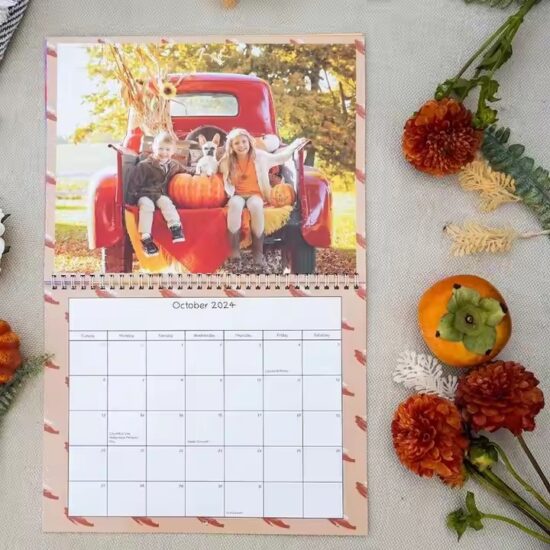 Custom business office planner calendar with monthly layout