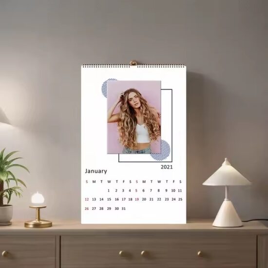 Custom business office planner calendar with monthly layout
