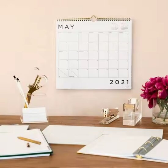 Custom business office planner calendar with monthly layout