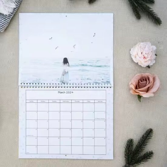 Custom business office planner calendar with monthly layout