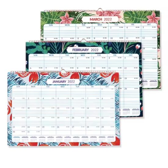 Custom printed large wall calendar for office and business use

