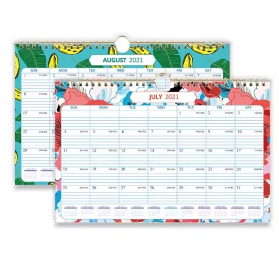 Custom printed large wall calendar for office and business use

