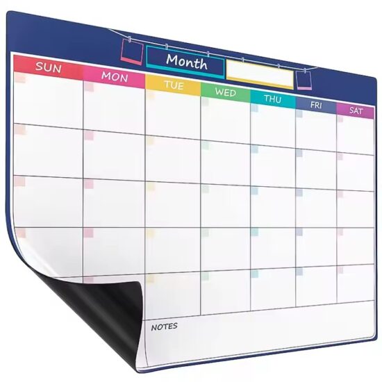 Magnetic fridge memo planner dry erase calendar for daily reminders

