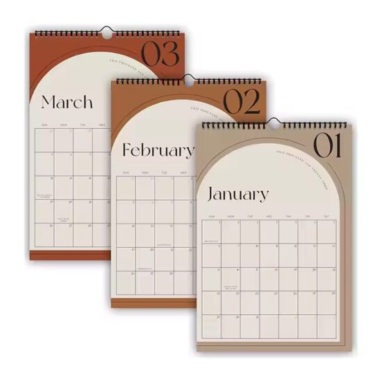 Custom minimalist wall planner calendar for home decor and scheduling