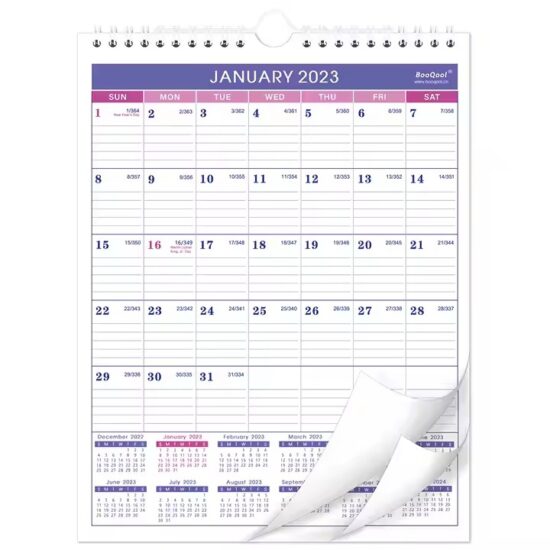 Custom minimalist wall planner calendar for home decor and scheduling