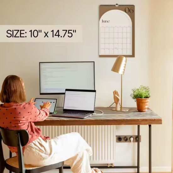 Custom minimalist wall planner calendar for home decor and scheduling