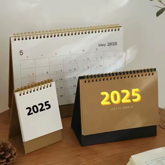 Clean and minimalist desk calendar for organized office spaces