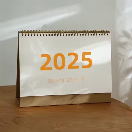 Clean and minimalist desk calendar for organized office spaces