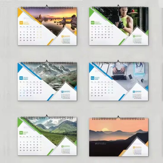 Creative custom office wall calendar with monthly planner layout