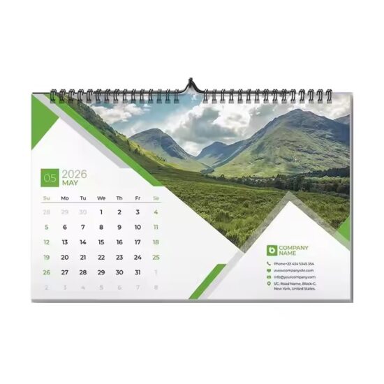 Creative custom office wall calendar with monthly planner layout