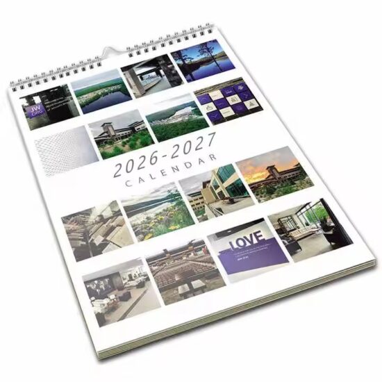 Creative custom office wall calendar with monthly planner layout