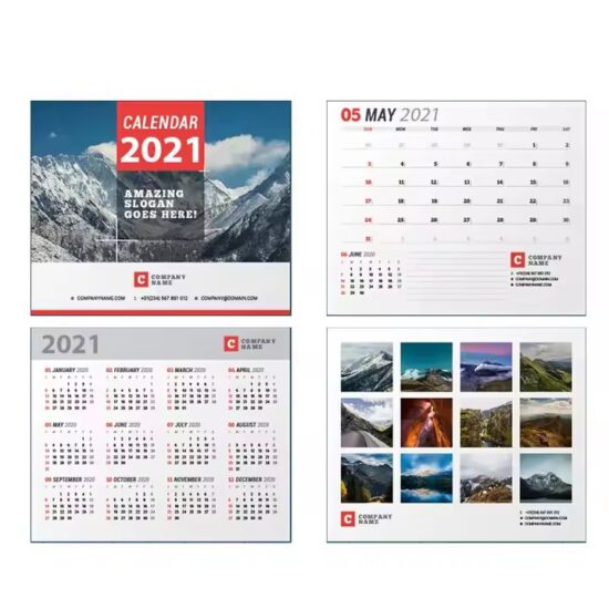 Creative custom office wall calendar with monthly planner layout