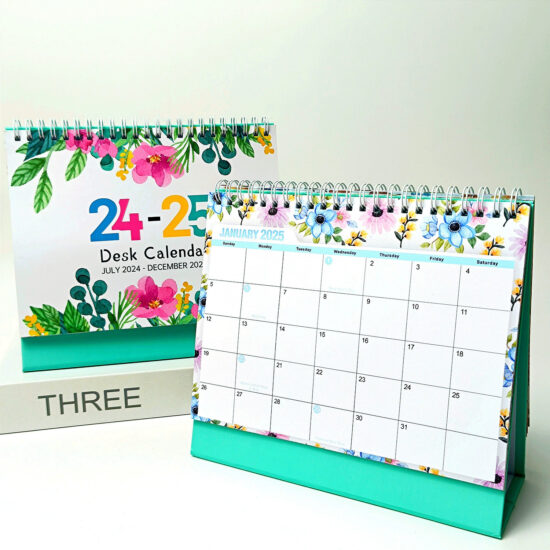 Eco-friendly writable office desk calendar with custom logo