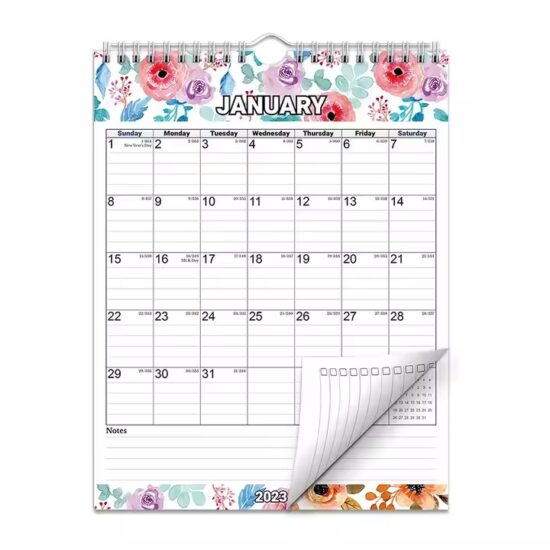Custom monthly and weekly planner wall calendar for office