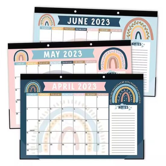 Custom monthly and weekly planner wall calendar for office