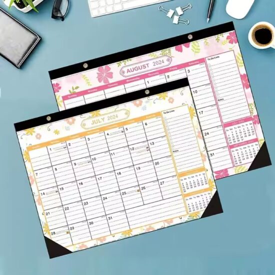Custom monthly and weekly planner wall calendar for office