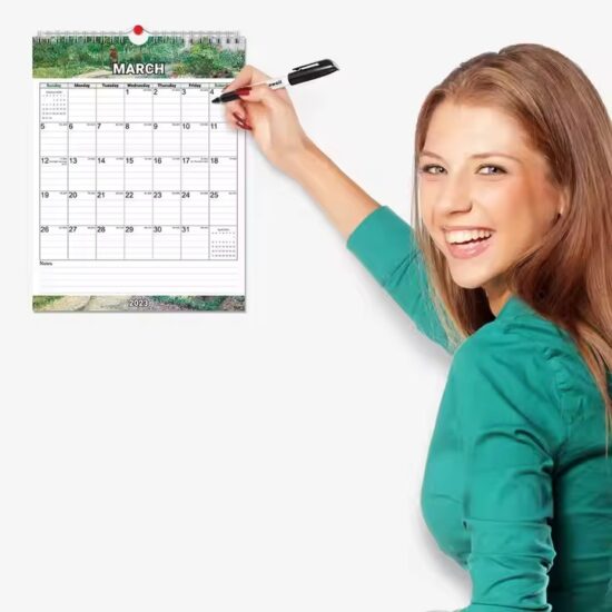 Custom monthly and weekly planner wall calendar for office