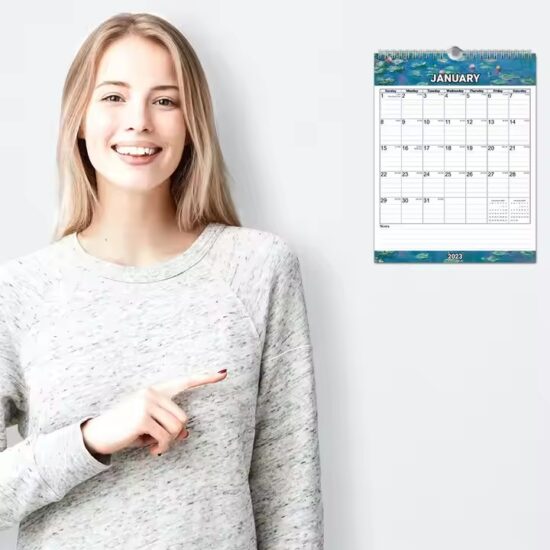 Custom monthly and weekly planner wall calendar for office