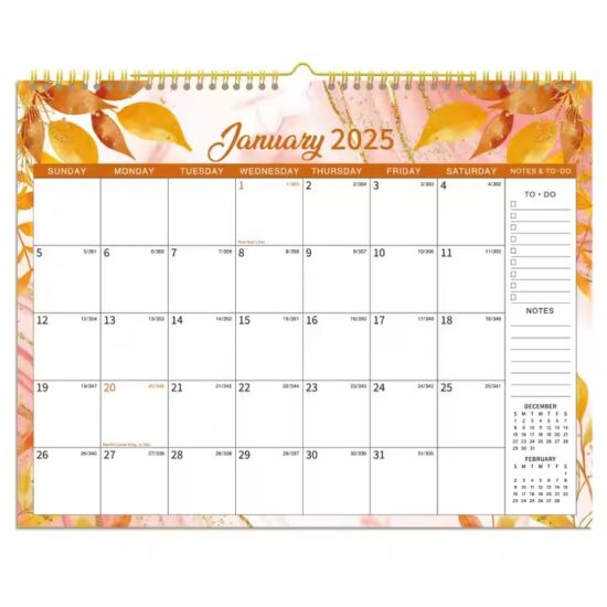 Custom wall schedule planner calendar for office organization